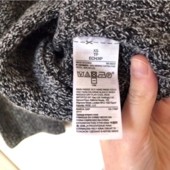 GAP Merino Wool Bell Sleeve Hooded Pullover Sweater - Picture 7 of 8